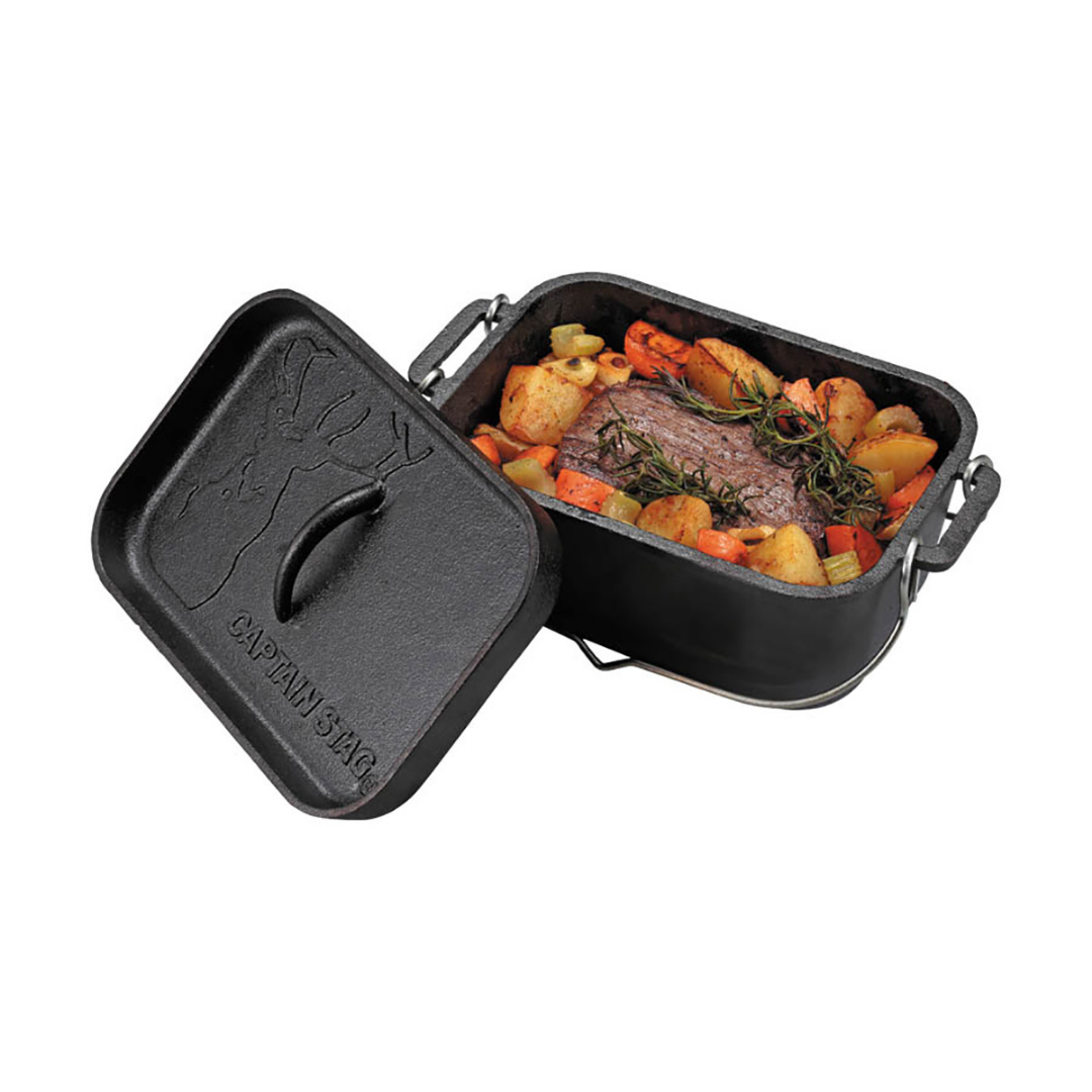 CAPTAIN STAG Large Square Dutch Oven 2.3L