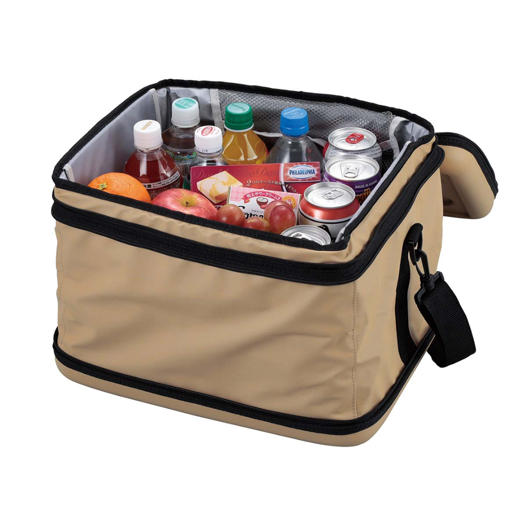 CAPTAIN STAG Folding Cooler Bag With Cup Holder 25L
