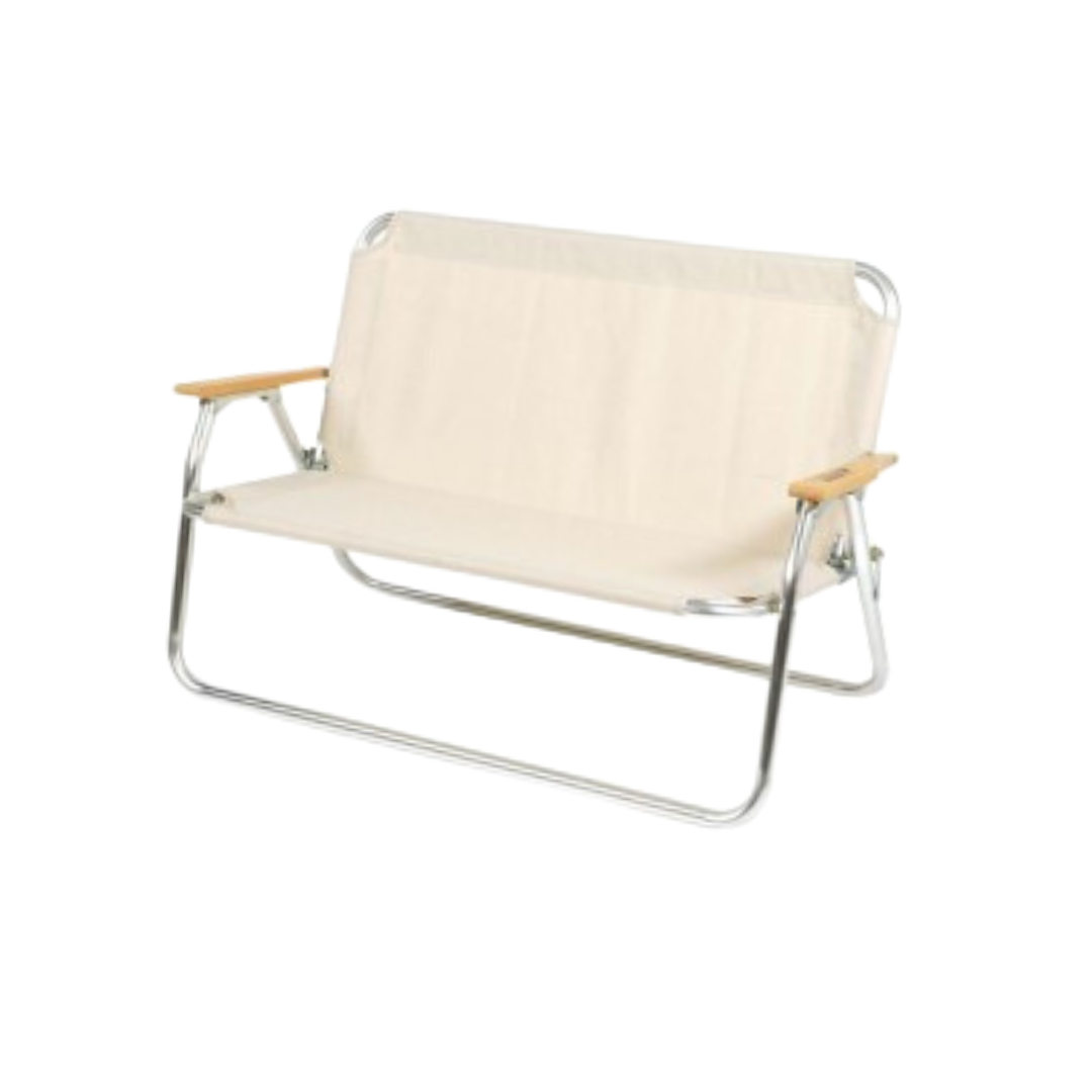 CAPTAIN STAG CS Aluminum Backed Bench Double Person chair