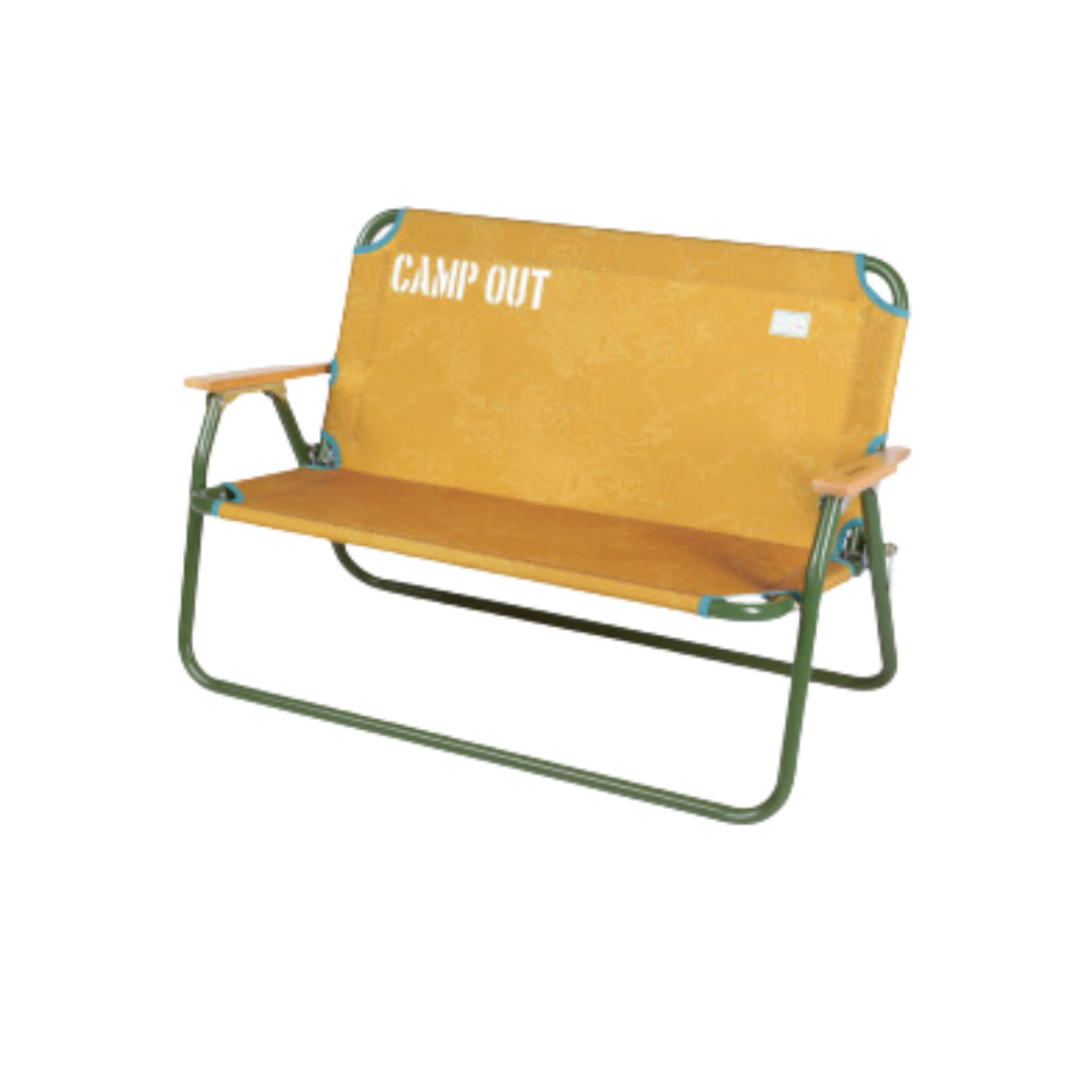 CAPTAIN STAG CS Aluminum Backed Bench Double Person chair