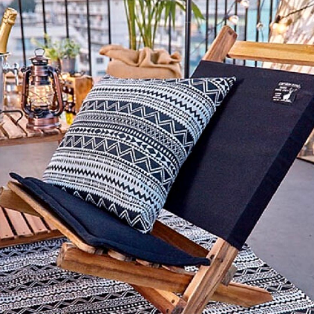 CAPTAIN STAG Black Label Low Style Chair Wooden Chair