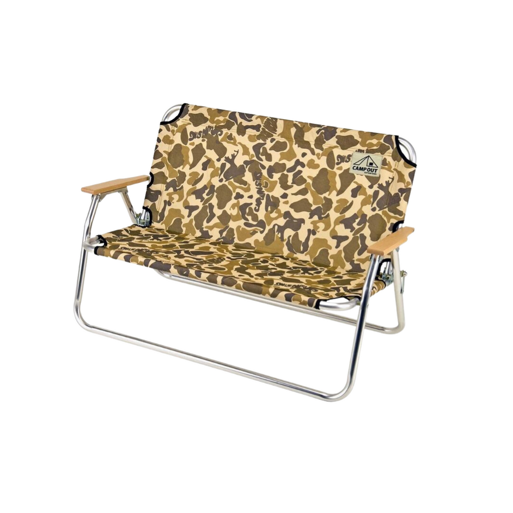 CAPTAIN STAG CS Aluminum Backed Bench Double Person chair
