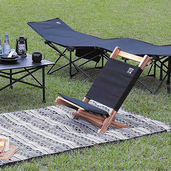 CAPTAIN STAG Black Label Low Style Chair Wooden Chair