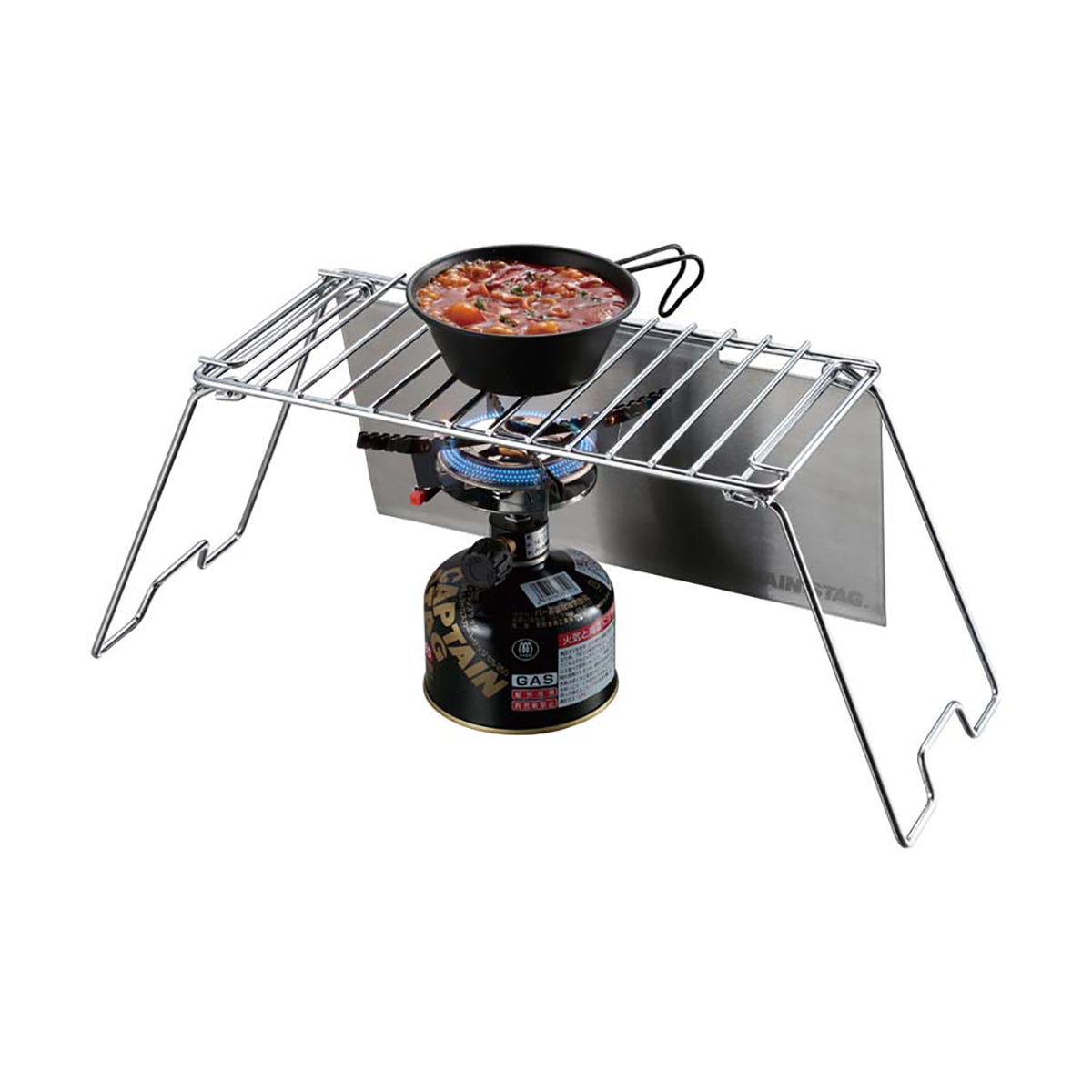 CAPTAIN STAG Stove Stand Table with Windshield