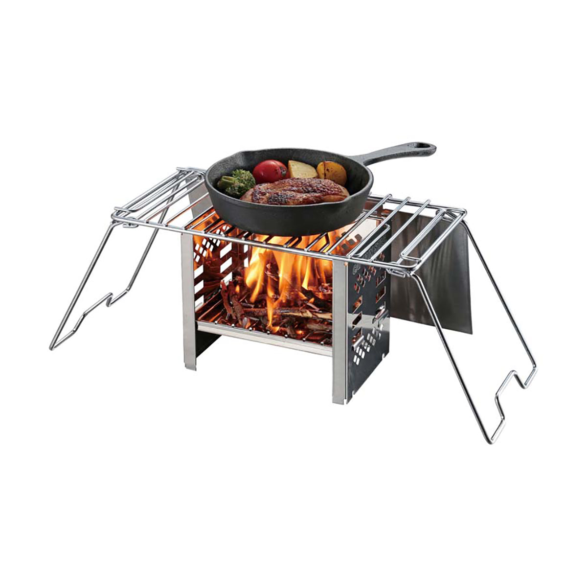 CAPTAIN STAG Stove Stand Table with Windshield