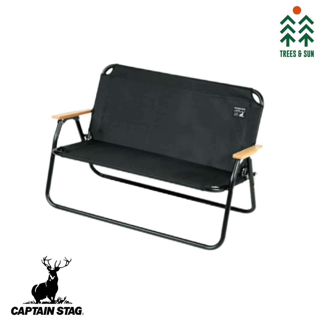 CAPTAIN STAG CS Aluminum Backed Bench Double Person chair