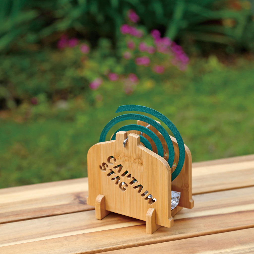 CAPTAIN STAG Mosquito Coil Stand Rack Bamboo