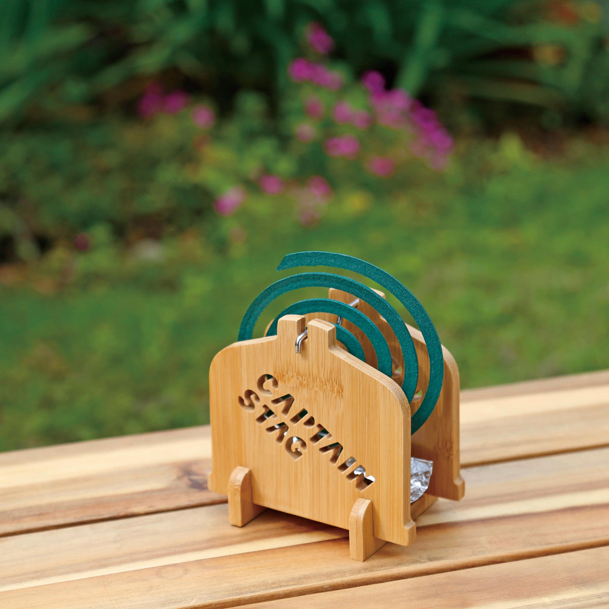CAPTAIN STAG Mosquito Coil Stand Rack Bamboo