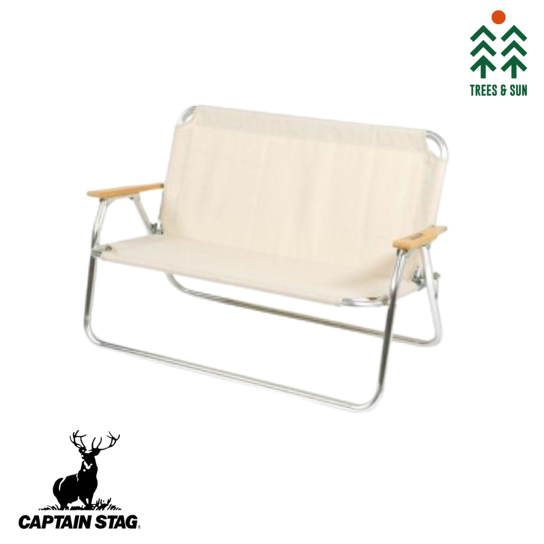 CAPTAIN STAG CS Aluminum Backed Bench Double Person chair
