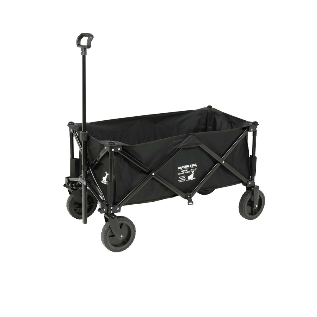 CAPTAIN STAG Black Label 4-wheel Trolley Wagon
