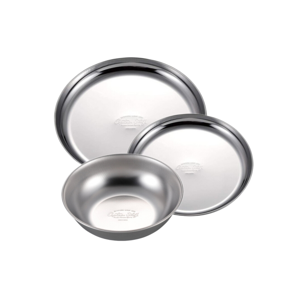CAPTAIN STAG Stainless Steel Plate 16cm