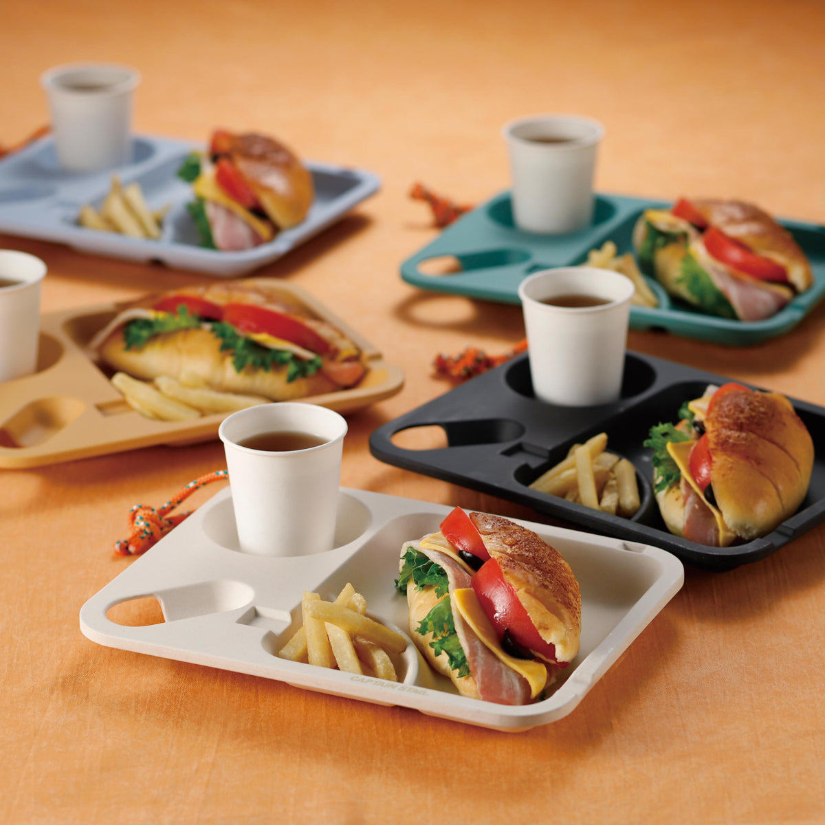 CAPTAIN STAG Take Fiber Lunch Plate Square 26cm