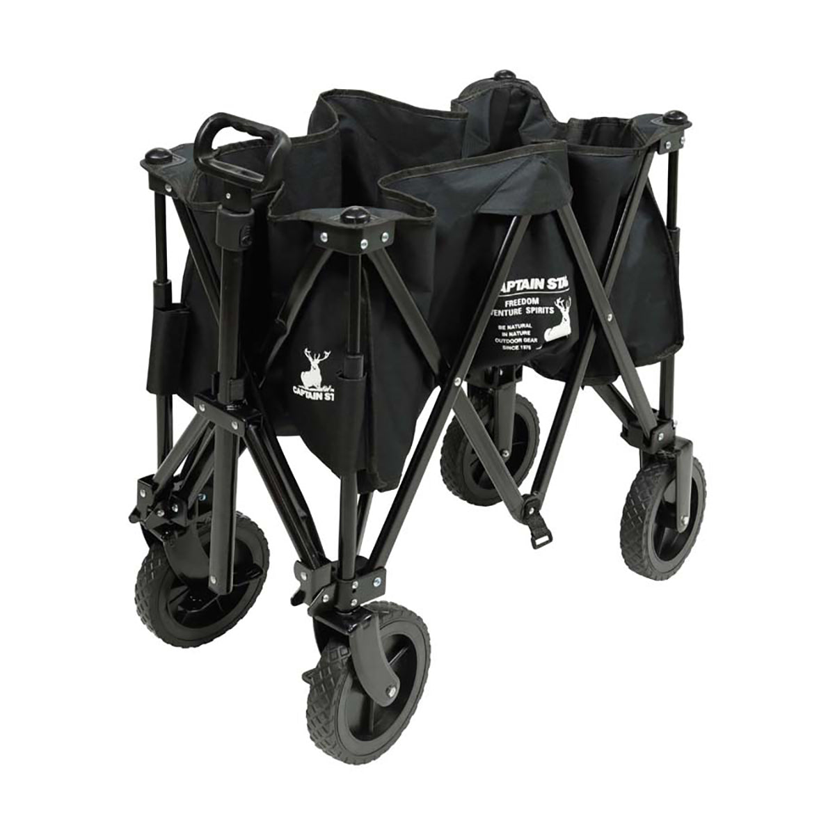 CAPTAIN STAG Black Label 4-wheel Trolley Wagon