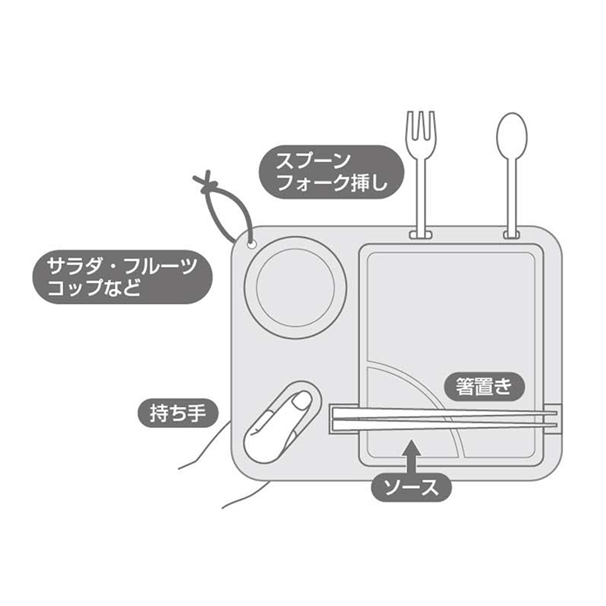 CAPTAIN STAG Take Fiber Lunch Plate Square 26cm