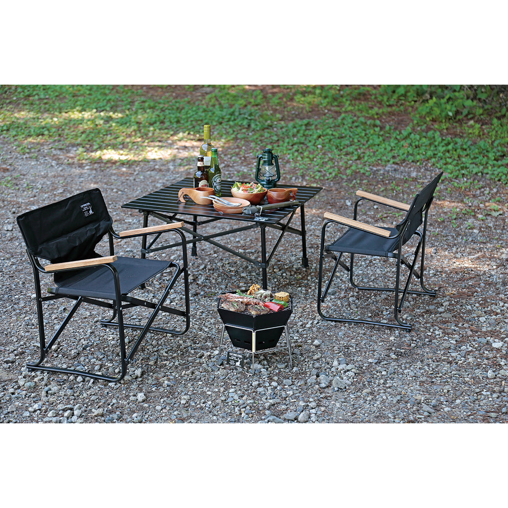 CAPTAIN STAG Black Label Hexa Stainless Fire Grill