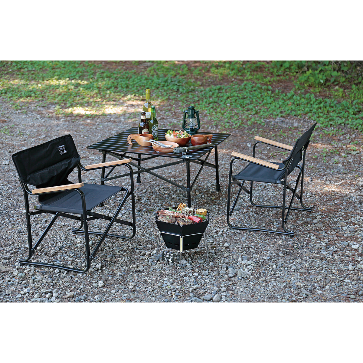 CAPTAIN STAG Black Label Hexa Stainless Fire Grill
