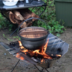 CAPTAIN STAG Stainless Steel Fire Pot with Lid 22cm
