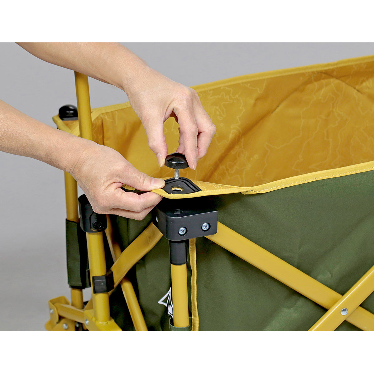 CAPTAIN STAG Campout 4-wheel Carry Trolley Wagon