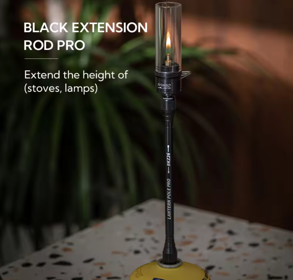 CAMPINGMOON BKZ26 Black Extension Rod Pro