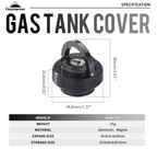 CAMPINGMOON BKM-107 Aluminum Magnet Rubber Seal Gas Tank Cover