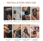 CAMPINGMOON CC-152-BK Portable Manual Coffee Grinder