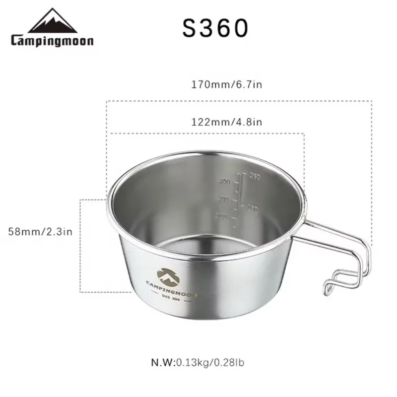 CAMPINGMOON S360 Sierra Cup Stainless Steel 450ml