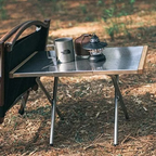 CAMPINGMOON T-380-1T Large Stainless Steel Table Embossed Finished