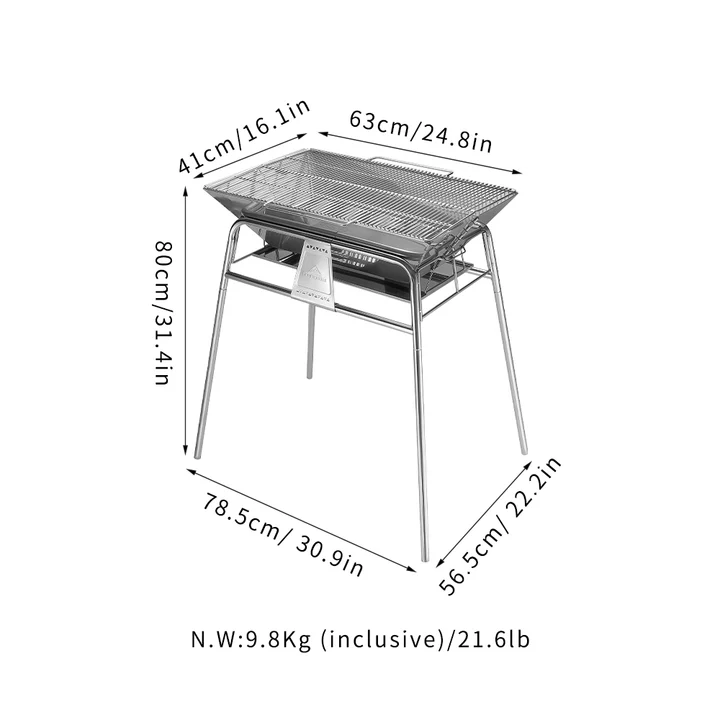 CAMPINGMOON MT-5-MAX Large Standing BBQ Stove