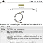 CAMPINGMOON Z29-105 Adapter Propane Gas Extended Hose