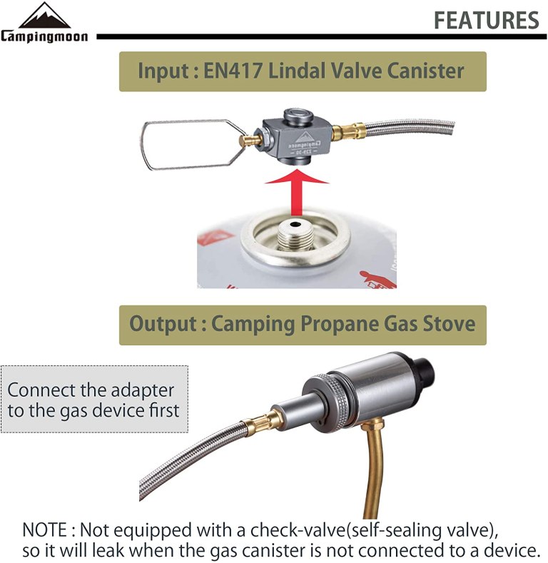 CAMPINGMOON Z29-105 Adapter Propane Gas Extended Hose