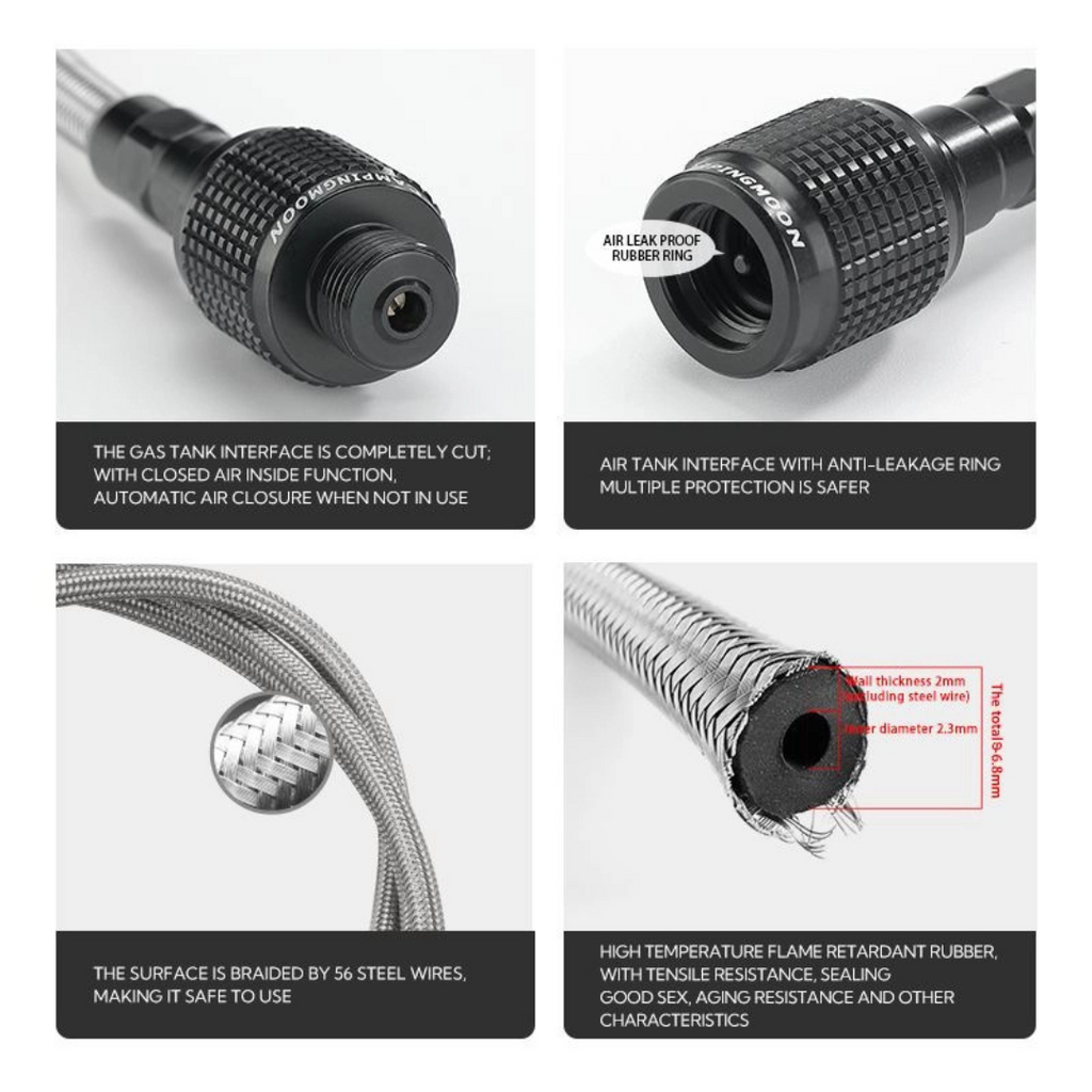 CAMPINGMOON BKZ17 107cm Gas Hose Extender Screw Type