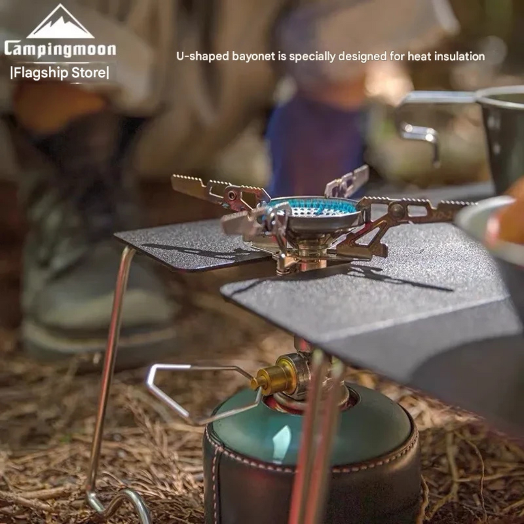 CAMPINGMOON SK-127 Solo Table Plate With Side Slot Stove