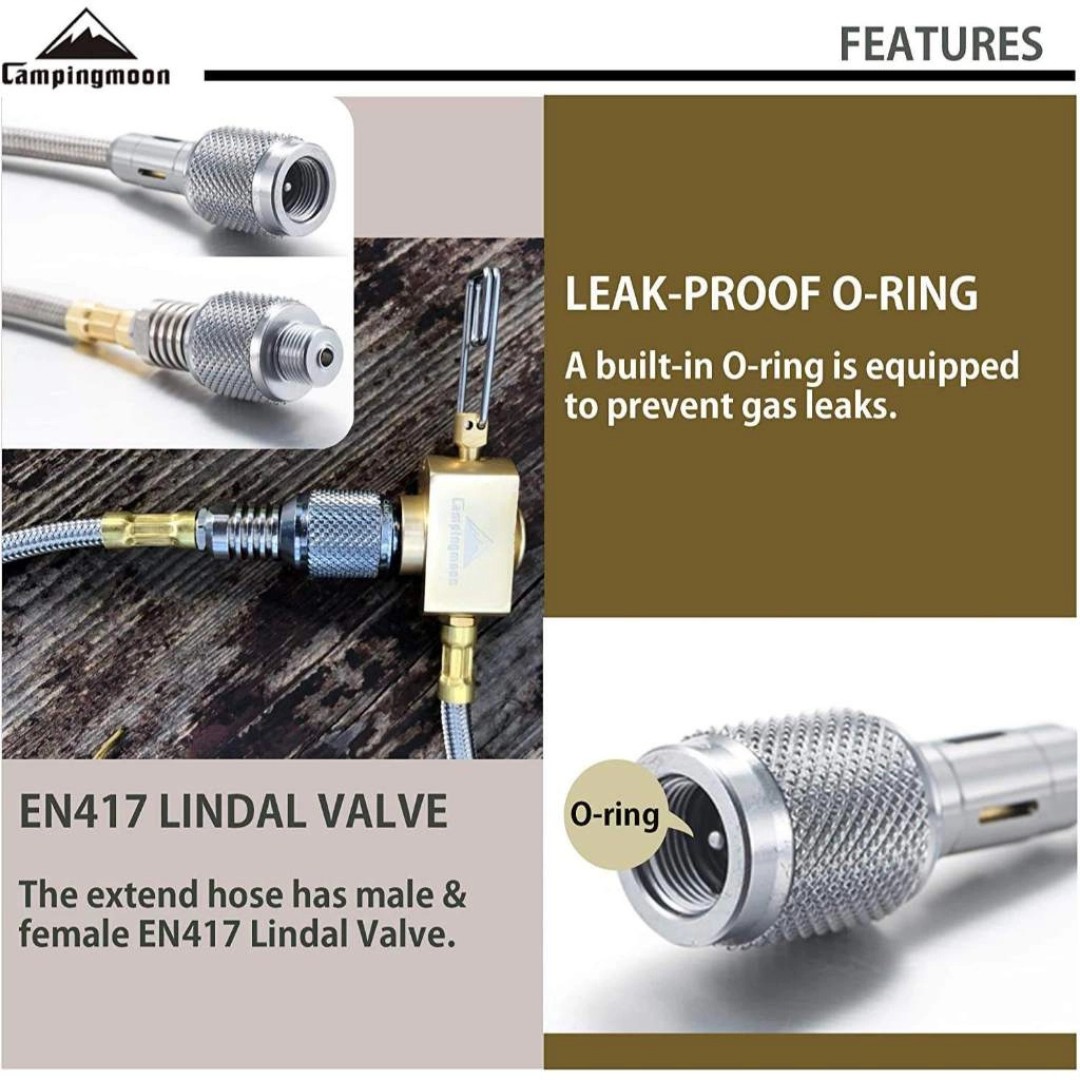 CAMPINGMOON BKZ16 Gas Hose Extender Screw In Type