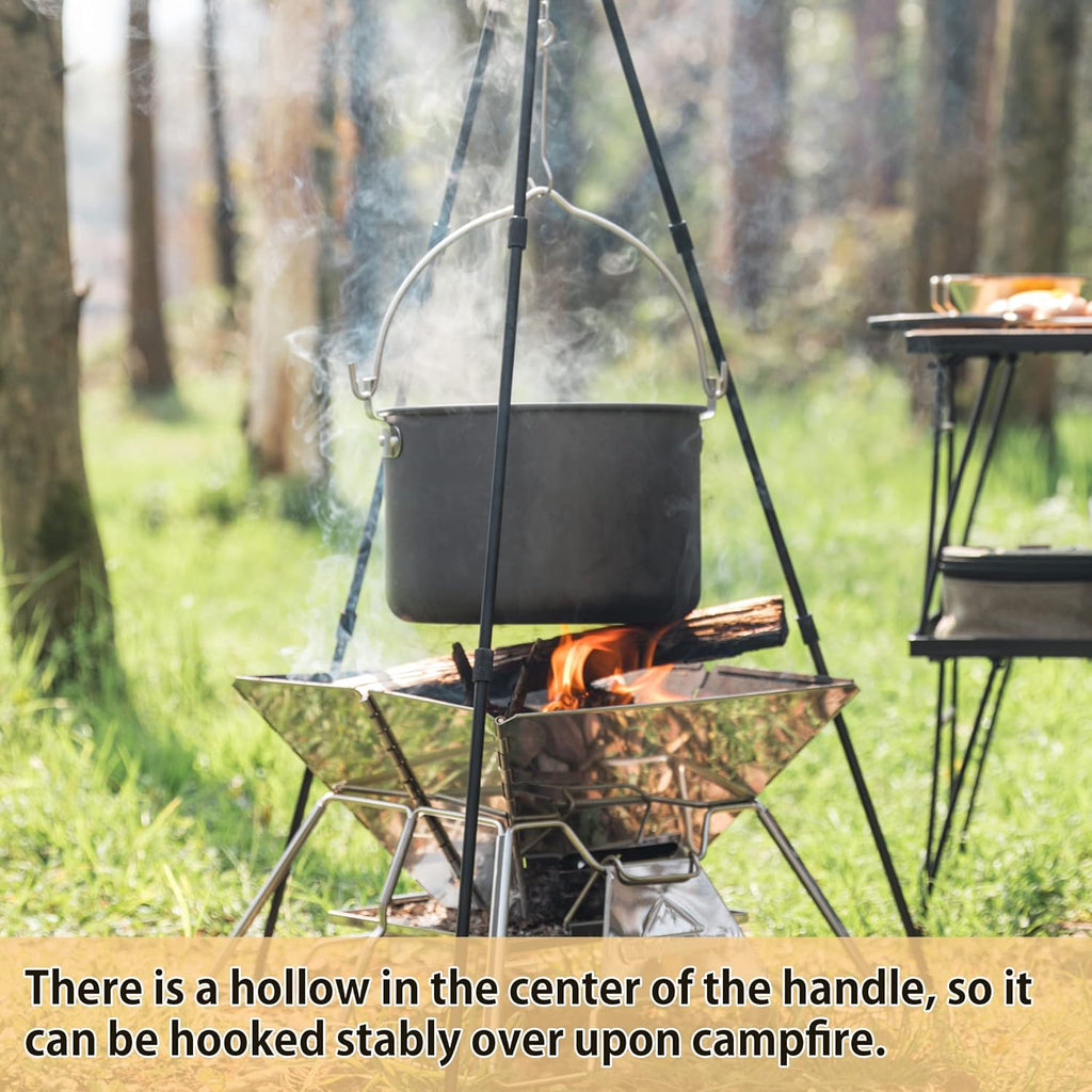 CAMPINGMOON MC-255 Pot 5.5L Portable Campfire Cooking Hanging Pot
