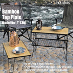 CAMPINGMOON T-2301 Wooden Bamboo Plate Field Rack Top Plate