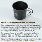 CAMPINGMOON BKS-190 210ml Stainless Steel Black Sierra Cup