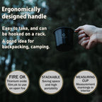 CAMPINGMOON BKS-190 210ml Stainless Steel Black Sierra Cup
