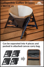 CAMPINGMOON BKCOF-01 Black Collapsible Coffee Dripper Pour Over