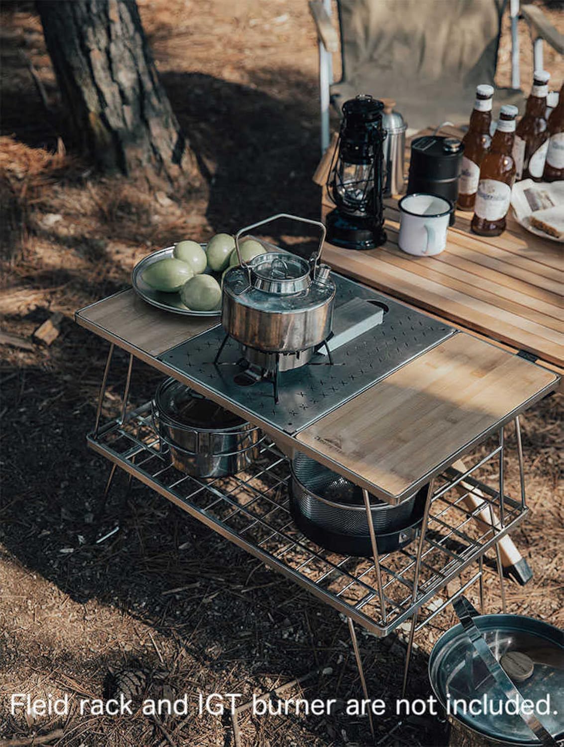 CAMPINGMOON CK-2 + P25 Stainless Steel Table Stove With Removable Middle
