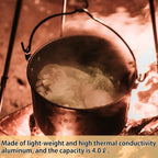CAMPINGMOON MC-255 Pot 5.5L Portable Campfire Cooking Hanging Pot