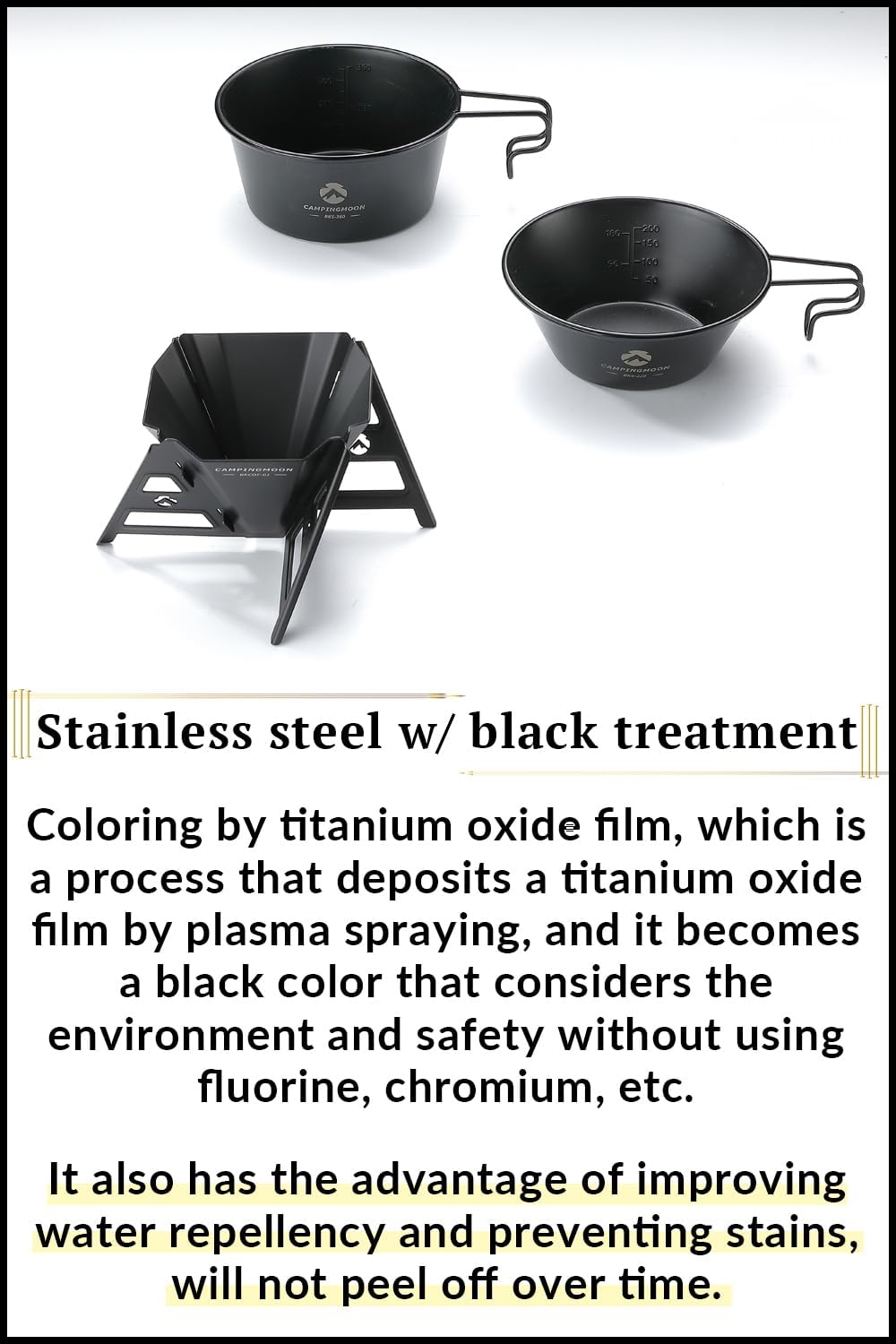 CAMPINGMOON BKCOF-01 Black Collapsible Coffee Dripper Pour Over