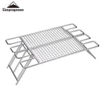 CAMPINGMOON MTG-TSDD Double Bonfire Grill Round Bar Stand D Series