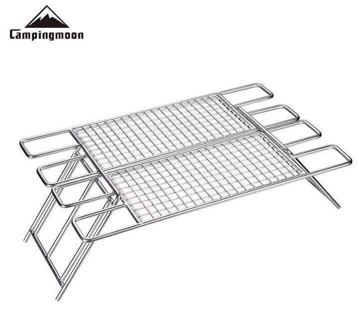 CAMPINGMOON MTG-TSDD Double Bonfire Grill Round Bar Stand D Series