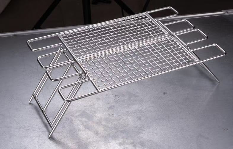 CAMPINGMOON MTG-TSDD Double Bonfire Grill Round Bar Stand D Series