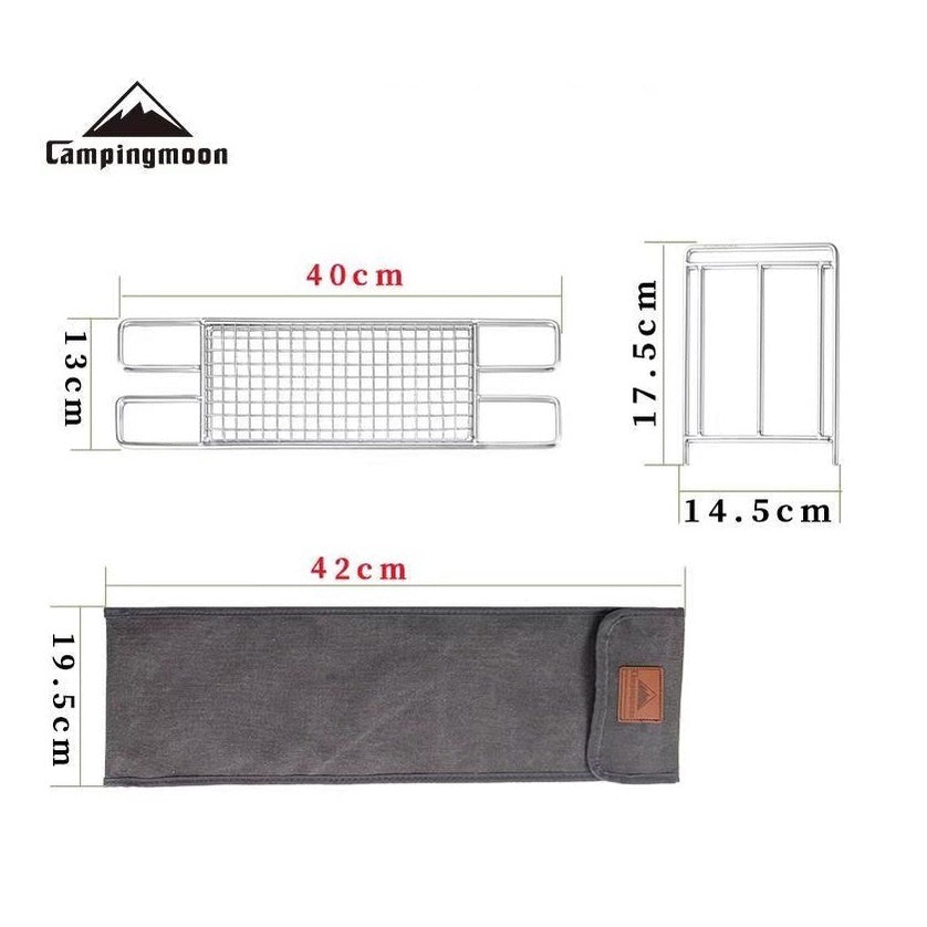 CAMPINGMOON MTG-TSDD Double Bonfire Grill Round Bar Stand D Series