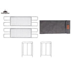 CAMPINGMOON MTG-TSDD Double Bonfire Grill Round Bar Stand D Series