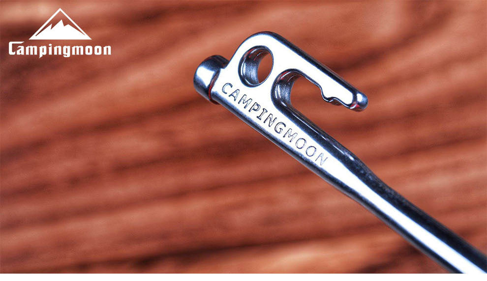 CAMPINGMOON R30-8pcs Tent Peg Stainless Steel Peg Hard Ground