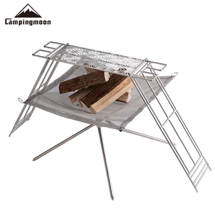 CAMPINGMOON MTG-TLC Bonfire GrillRound Bar Cooker Stand C Series