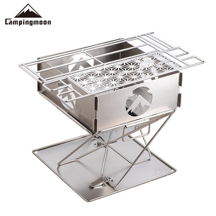 CAMPINGMOON MTG-TLC Bonfire GrillRound Bar Cooker Stand C Series