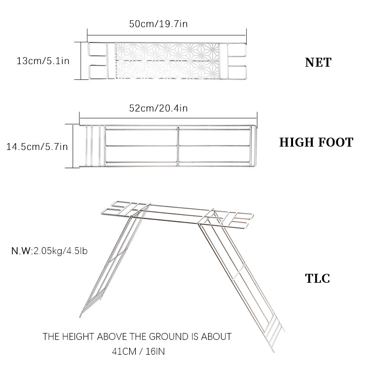 CAMPINGMOON MTG-TLC Bonfire GrillRound Bar Cooker Stand C Series